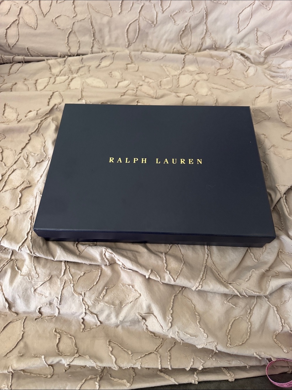 Ralph Lauren Dark Blue Presentation Box with Gold Lettering